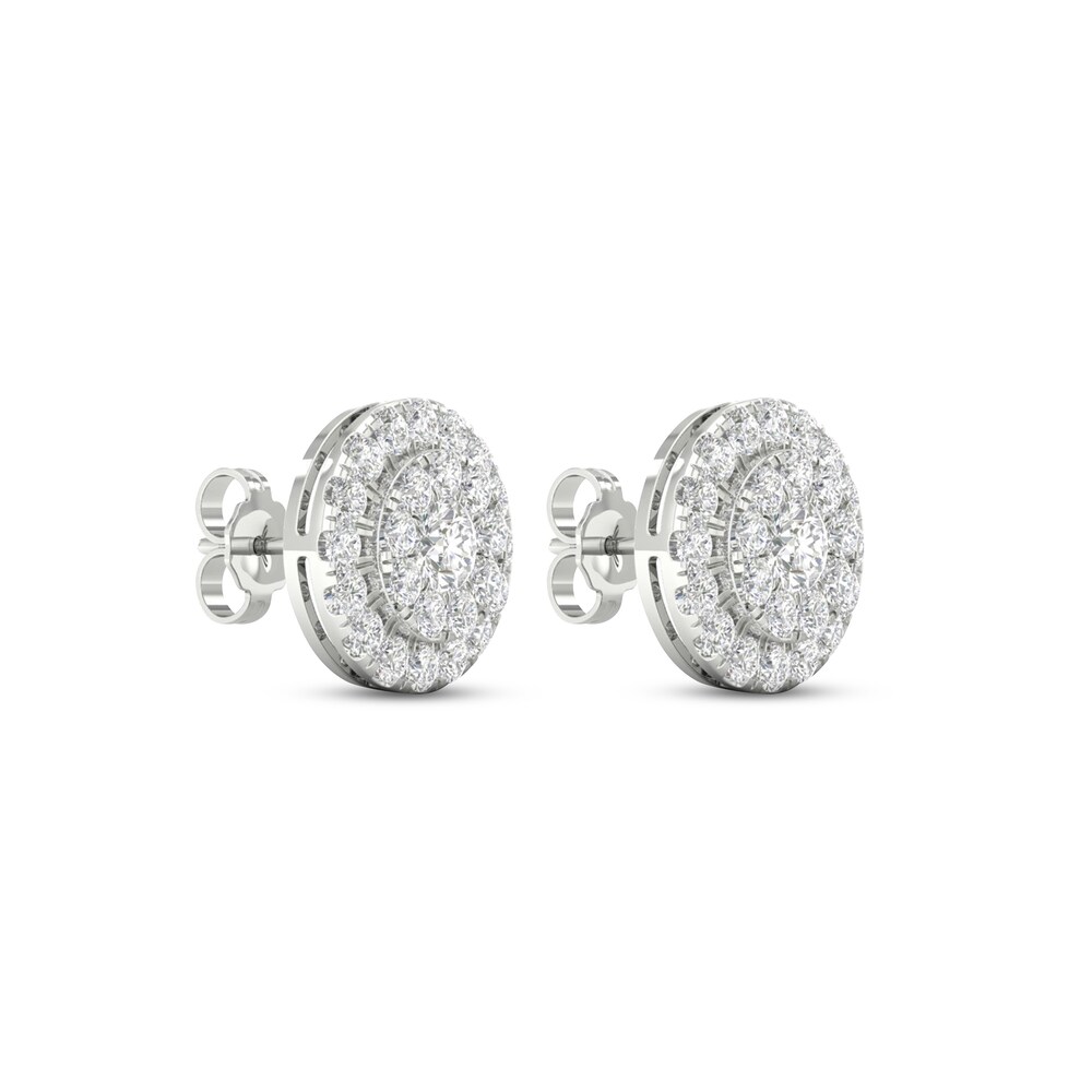 Lab-Created Diamond Stud Earrings 2 ct tw Round 14K White Gold bE0hp1cK Lab-Created Diamond Stud Earrings 2 ct tw Round 14K White Gold bE0hp1cK