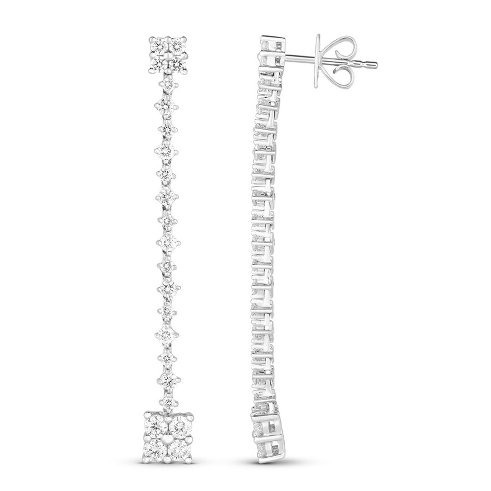 Diamond Drop Earrings 1 1/2 ct tw 14K White Gold bVkLvHe6 Diamond Drop Earrings 1 1/2 ct tw 14K White Gold bVkLvHe6