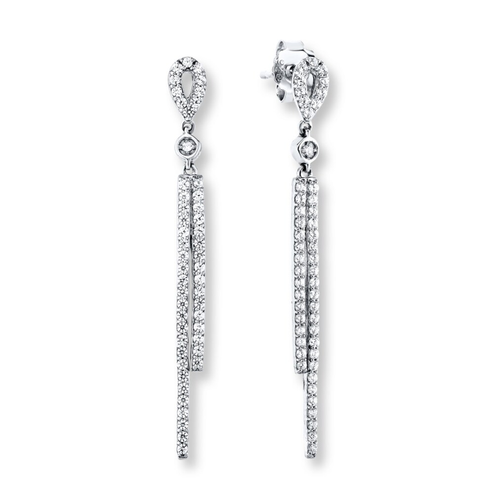 Diamond Drop Earrings 1/2 ct tw Round-cut10K White Gold bdSSKUtk Diamond Drop Earrings 1/2 ct tw Round-cut10K White Gold bdSSKUtk