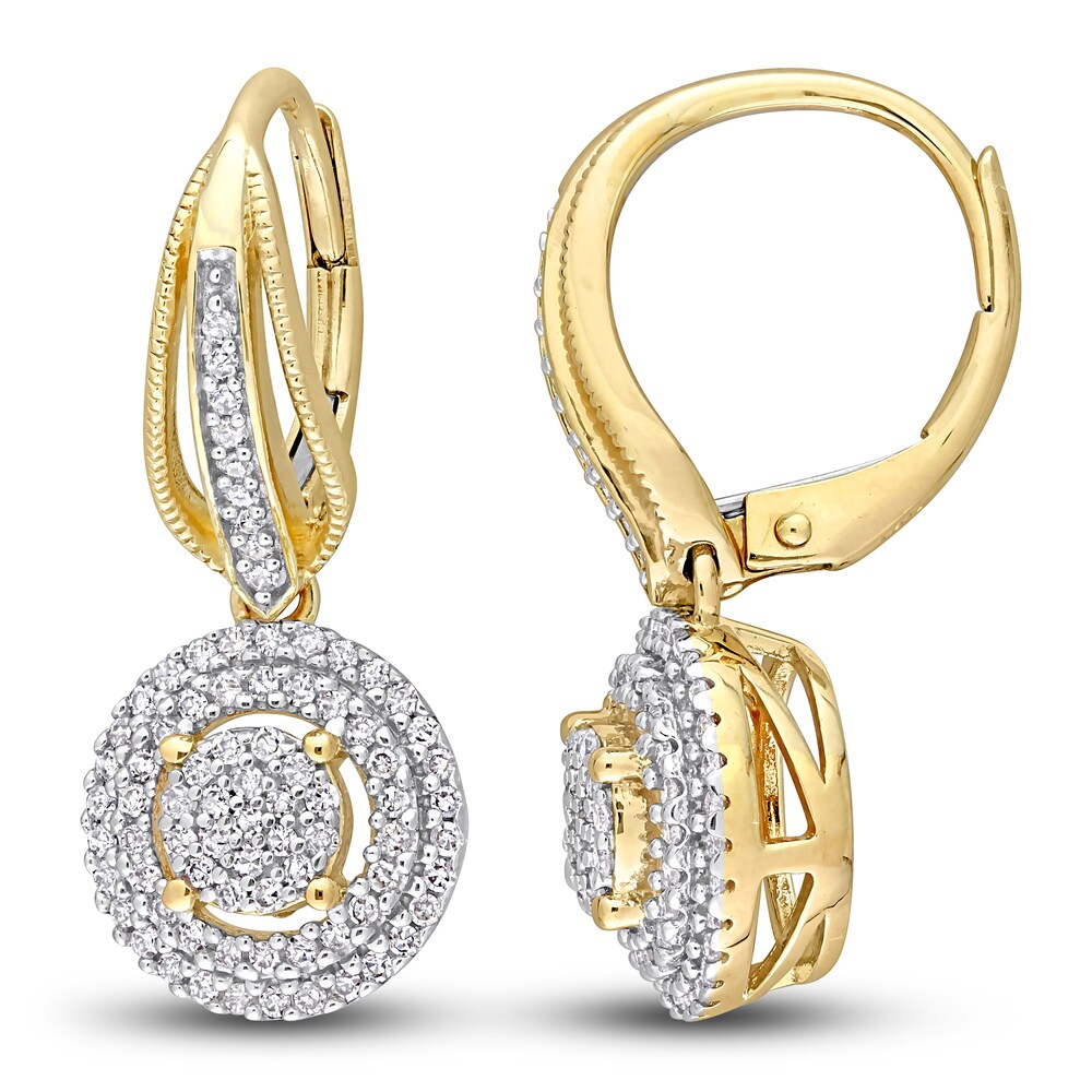 Diamond Drop Earrings 1/2 ct tw Round 10K Yellow Gold bg5Vh4Vd Diamond Drop Earrings 1/2 ct tw Round 10K Yellow Gold bg5Vh4Vd