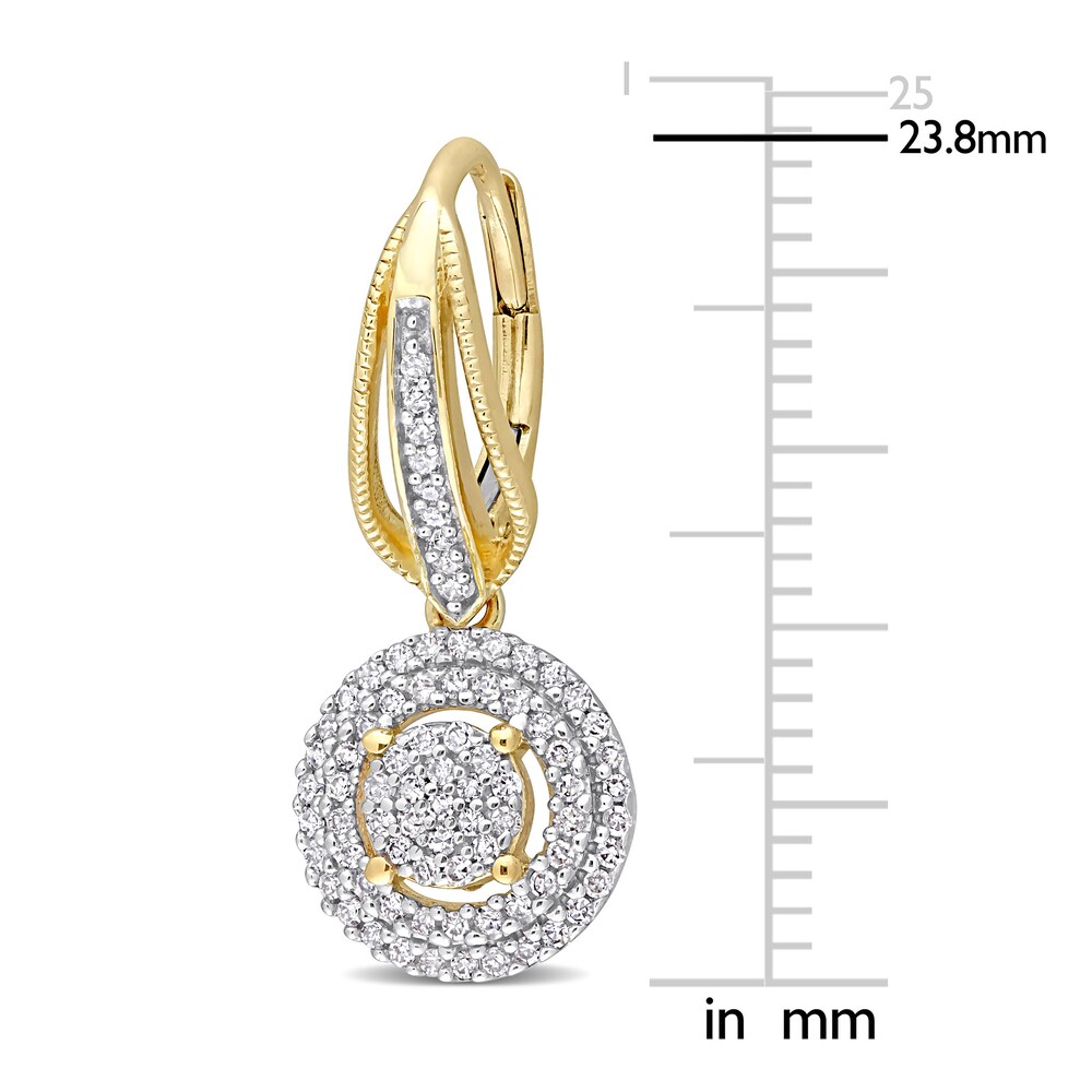 Diamond Drop Earrings 1/2 ct tw Round 10K Yellow Gold bg5Vh4Vd Diamond Drop Earrings 1/2 ct tw Round 10K Yellow Gold bg5Vh4Vd