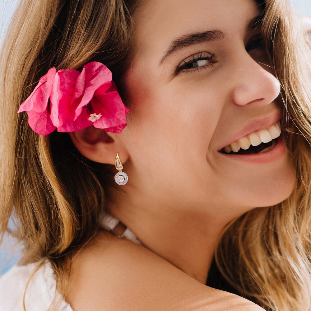 Diamond Drop Earrings 1/2 ct tw Round 10K Yellow Gold bg5Vh4Vd Diamond Drop Earrings 1/2 ct tw Round 10K Yellow Gold bg5Vh4Vd