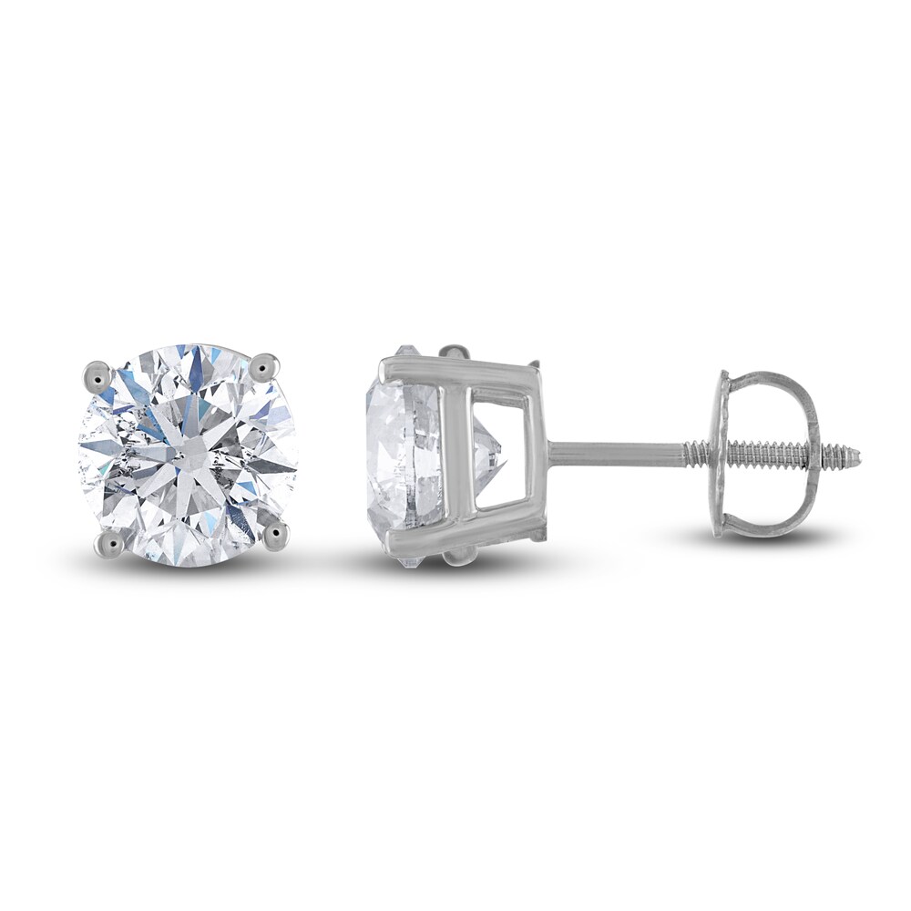 Diamond Solitaire Stud Earrings 1-3/8 ct tw Round 14K White Gold (I2/I) bk4Gi9Ft Diamond Solitaire Stud Earrings 1-3/8 ct tw Round 14K White Gold (I2/I) bk4Gi9Ft