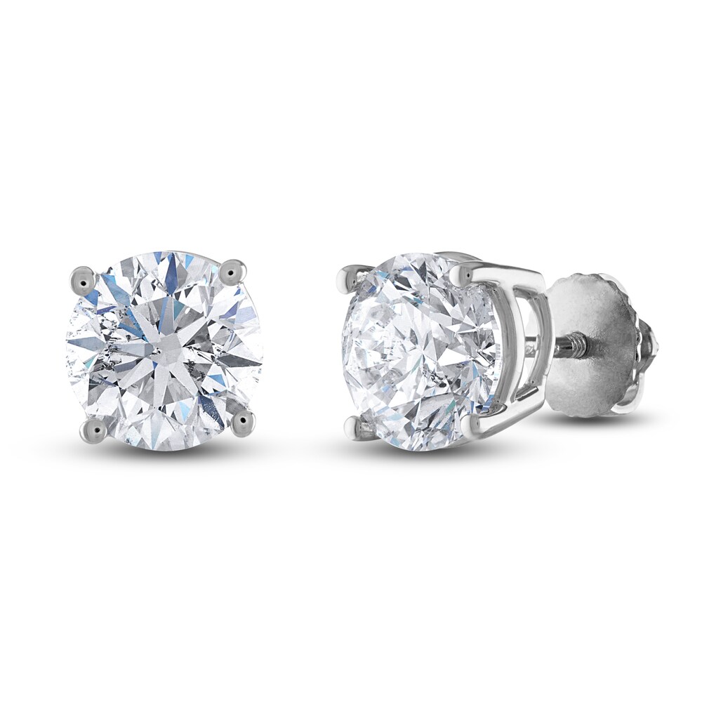 Diamond Solitaire Stud Earrings 1-3/8 ct tw Round 14K White Gold (I2/I) bk4Gi9Ft Diamond Solitaire Stud Earrings 1-3/8 ct tw Round 14K White Gold (I2/I) bk4Gi9Ft