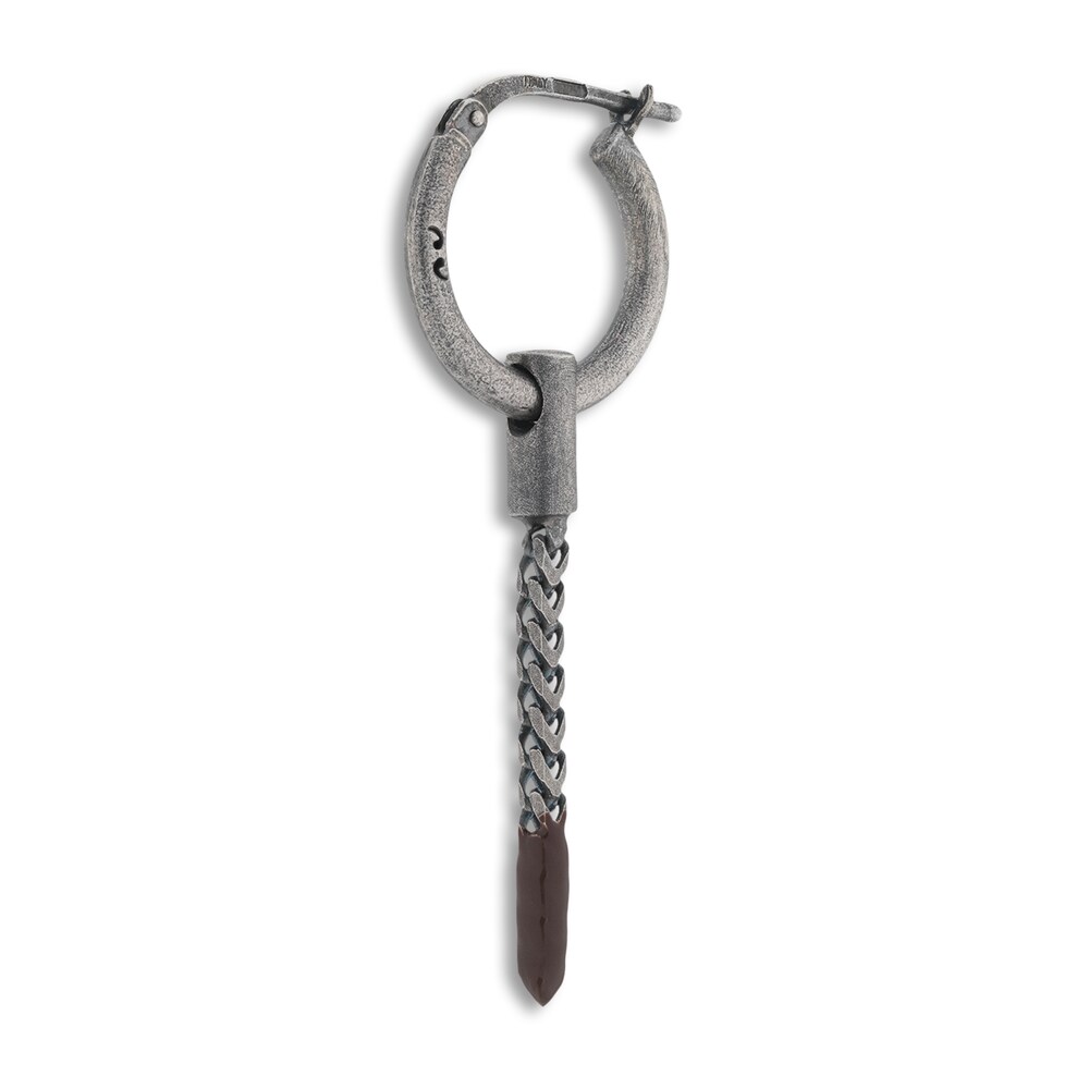 Marco Dal Maso Men's Short Earring Brown Enamel Sterling Silver bow0XFId Marco Dal Maso Men's Short Earring Brown Enamel Sterling Silver bow0XFId