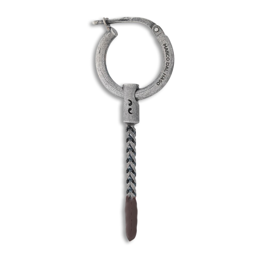 Marco Dal Maso Men\'s Short Earring Brown Enamel Sterling Silver bow0XFId Marco Dal Maso Men\'s Short Earring Brown Enamel Sterling Silver bow0XFId