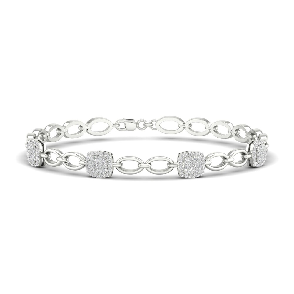 Diamond Bracelet 1/2 ct tw Round 10K White Gold 7.25" btYpLN2r Diamond Bracelet 1/2 ct tw Round 10K White Gold 7.25" btYpLN2r