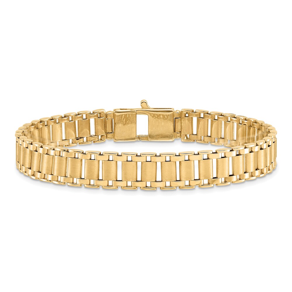 Brushed Link Bracelet 14K Yellow Gold byl9icsv Brushed Link Bracelet 14K Yellow Gold byl9icsv