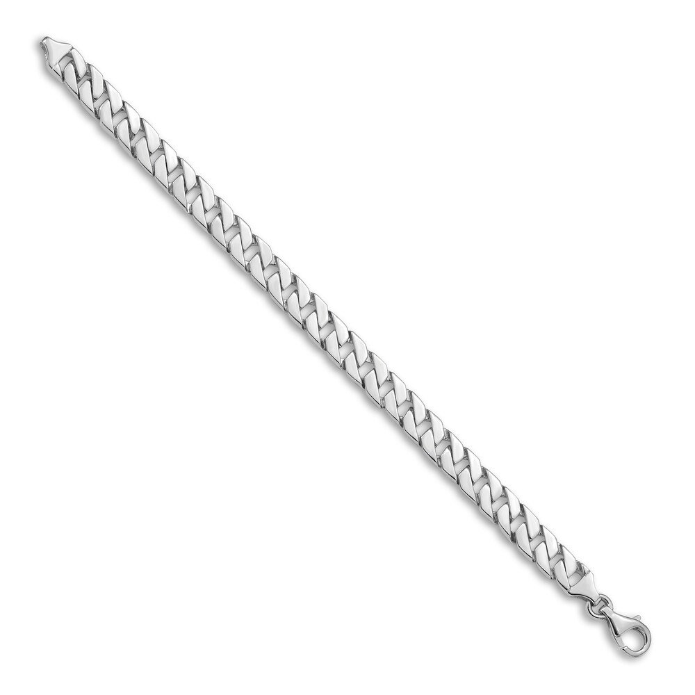 Men\'s Fancy Link Bracelet 14K White Gold 7.4mm 8\" bzXsXJvv Men\'s Fancy Link Bracelet 14K White Gold 7.4mm 8\" bzXsXJvv