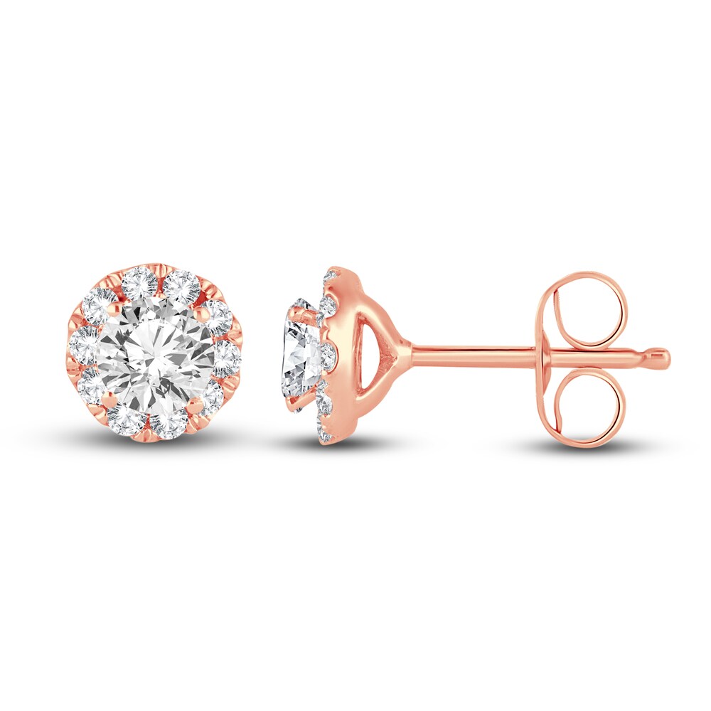 Diamond Stud Earrings 1/2 ct tw Round 14K Rose Gold c1Qz3ztF Diamond Stud Earrings 1/2 ct tw Round 14K Rose Gold c1Qz3ztF