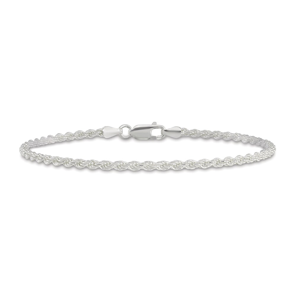 Rope Chain Anklet Sterling Silver cKbdhsPA