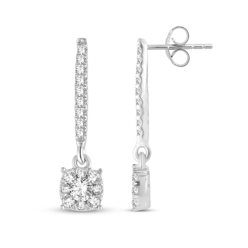 Diamond Dangle Earrings 1/2 ct tw Round 10K White Gold cTi5cagG Diamond Dangle Earrings 1/2 ct tw Round 10K White Gold cTi5cagG