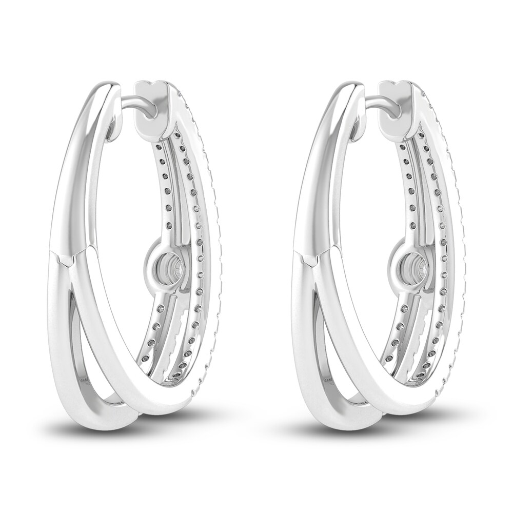 Diamond Hoop Earrings 1 ct tw Round 14K White Gold cTxZ5vYT Diamond Hoop Earrings 1 ct tw Round 14K White Gold cTxZ5vYT