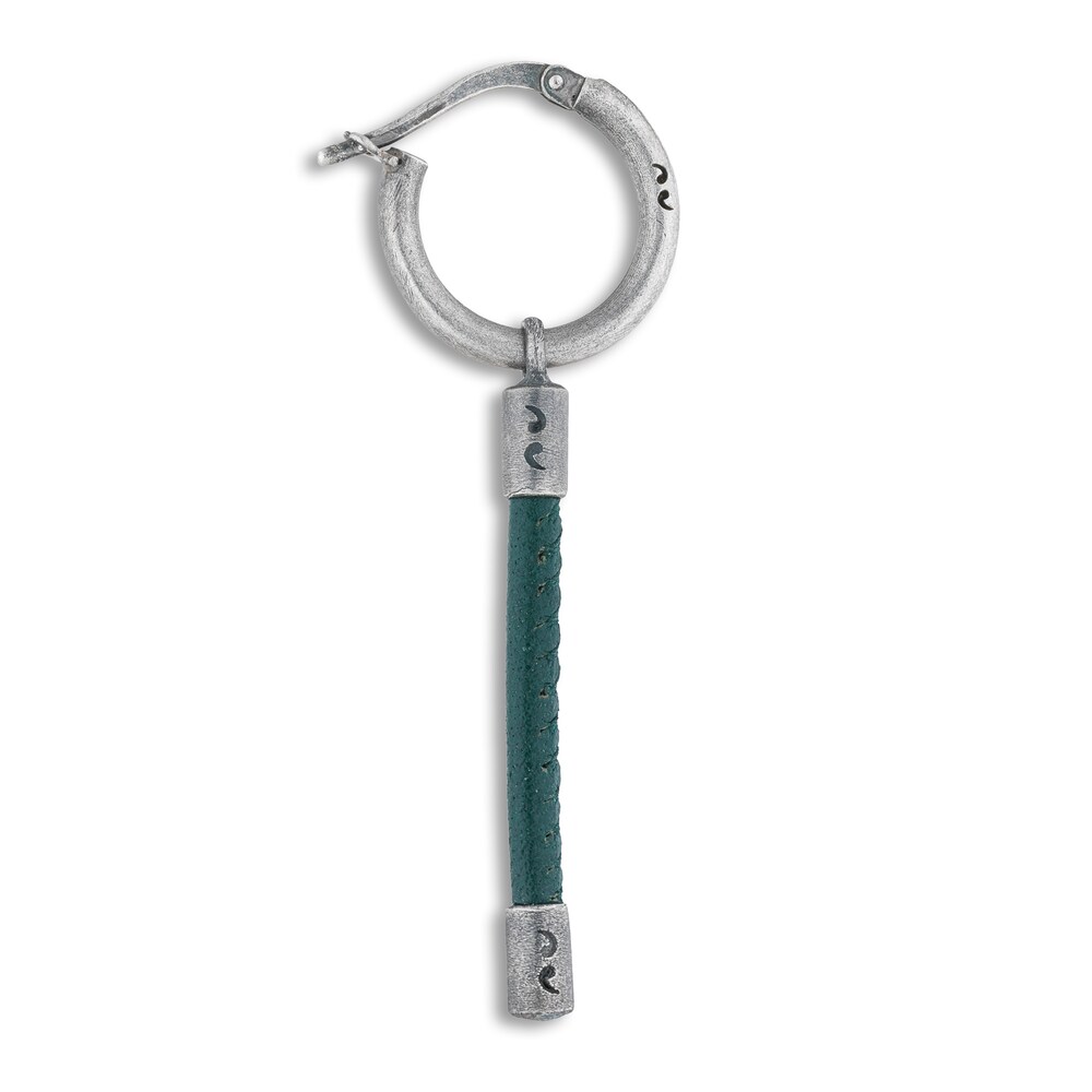 Marco Dal Maso Men's Green Leather Short Mono Earring Sterling Silver cWqolq3W Marco Dal Maso Men's Green Leather Short Mono Earring Sterling Silver cWqolq3W