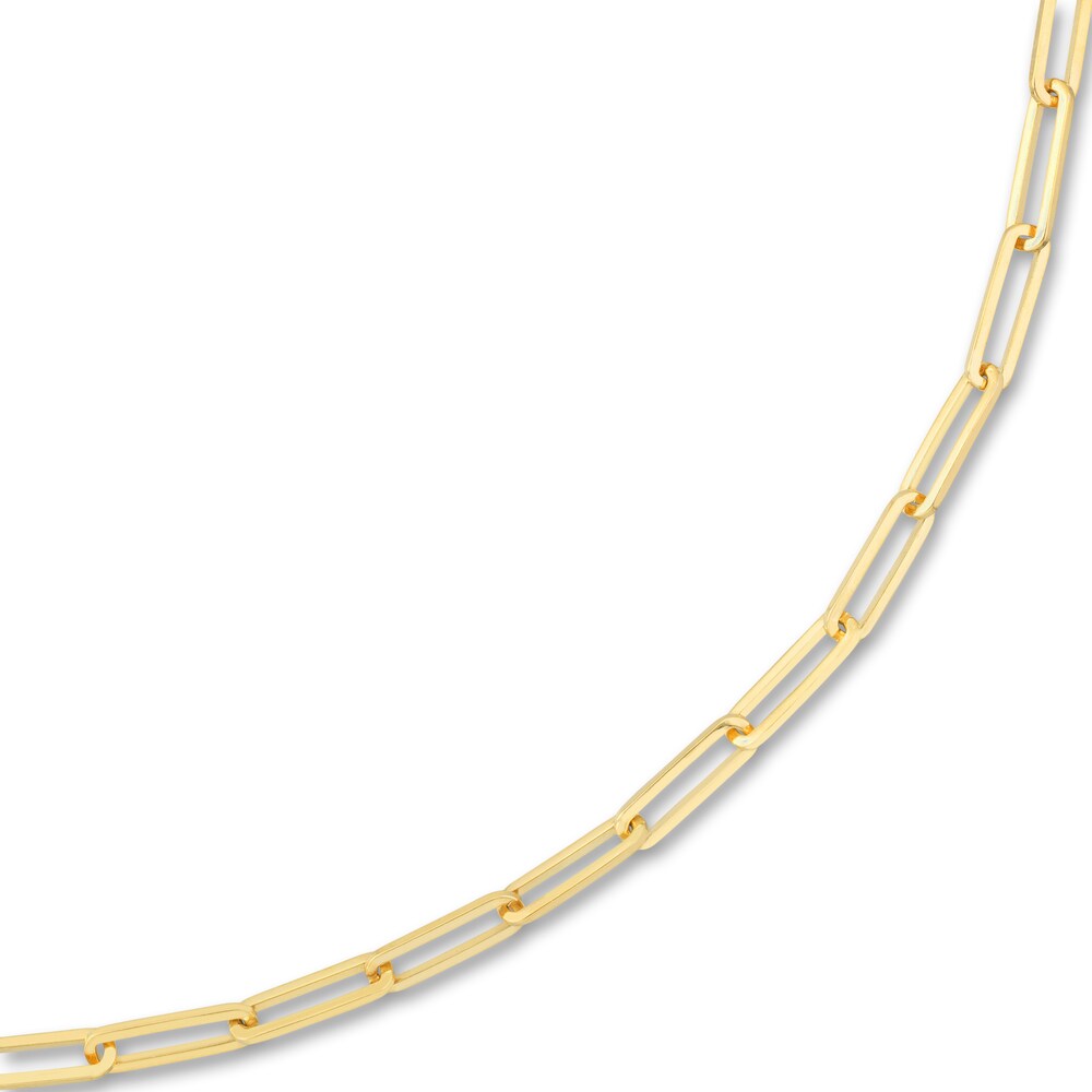 Paperclip Split Chain Bracelet 14K Yellow Gold 6.25\" cXToEaIF