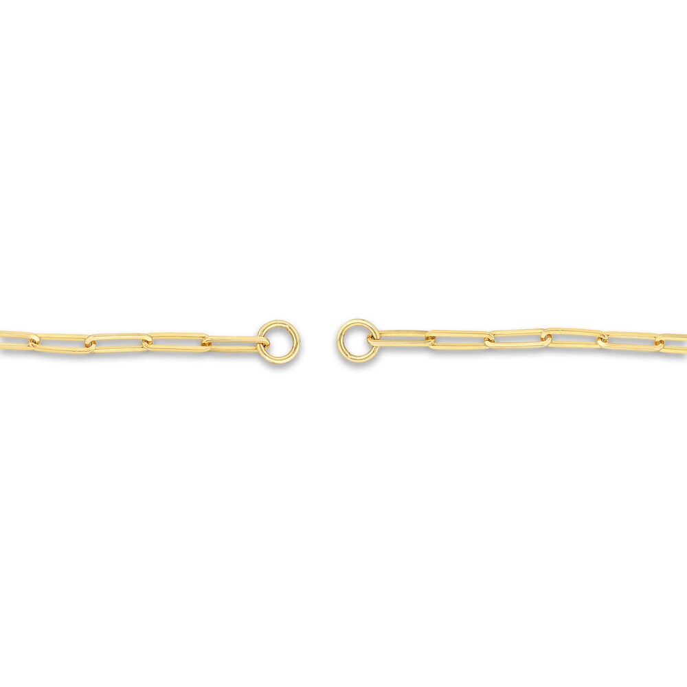 Paperclip Split Chain Bracelet 14K Yellow Gold 6.25\" cXToEaIF