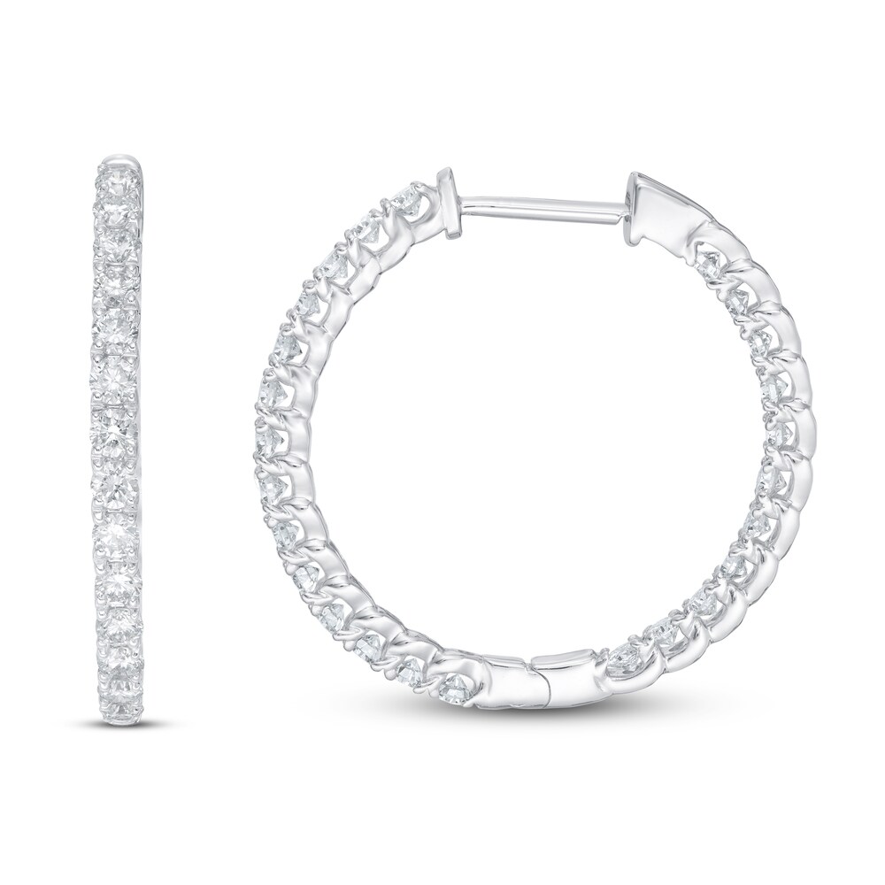 Lab-Created Diamond Earrings 1 1/2 ct tw Round 14K White Gold ciQNgjK4