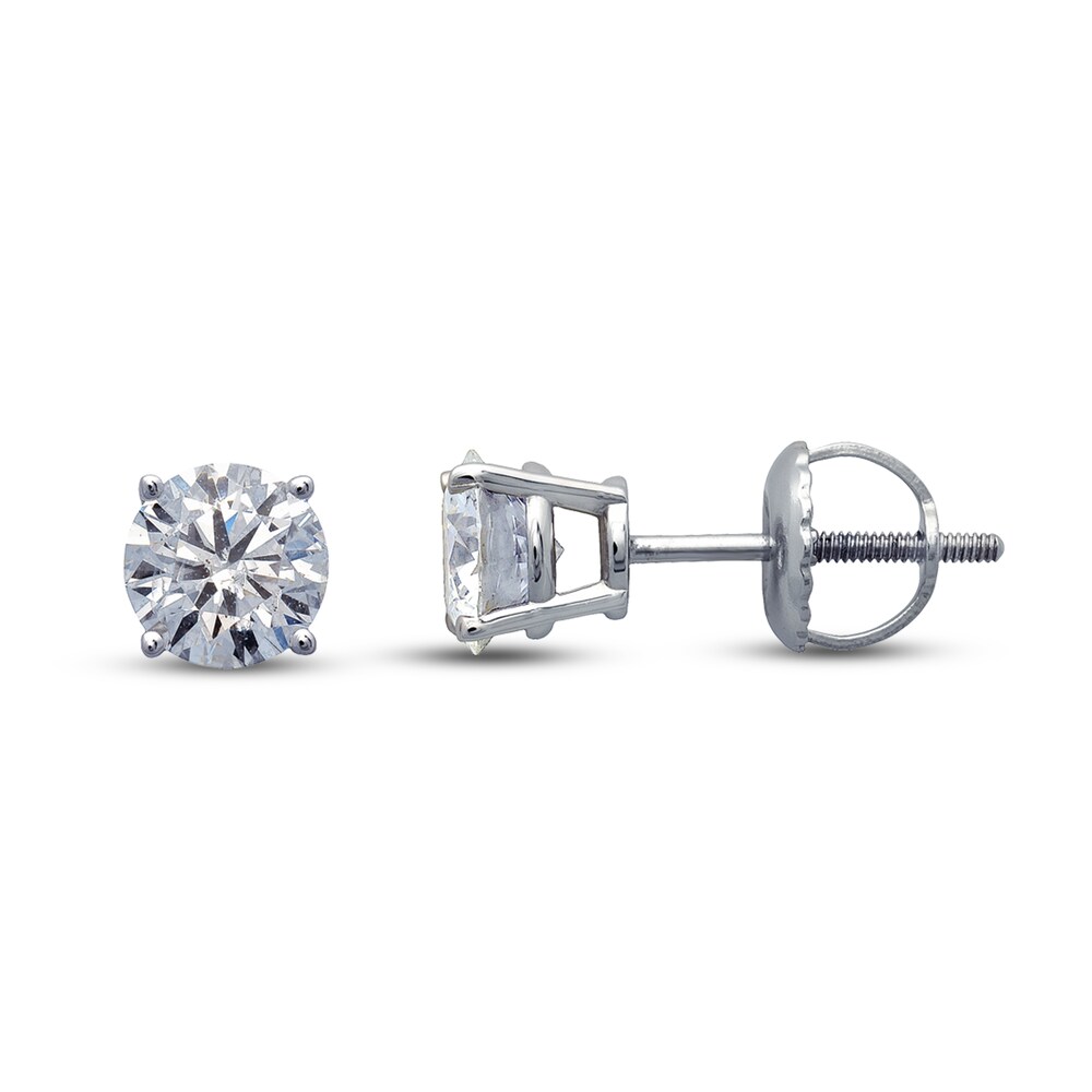 Certified Diamond Solitaire Earrings 1 ct tw Round 14K White Gold (I1/I) cjOexY2o Certified Diamond Solitaire Earrings 1 ct tw Round 14K White Gold (I1/I) cjOexY2o