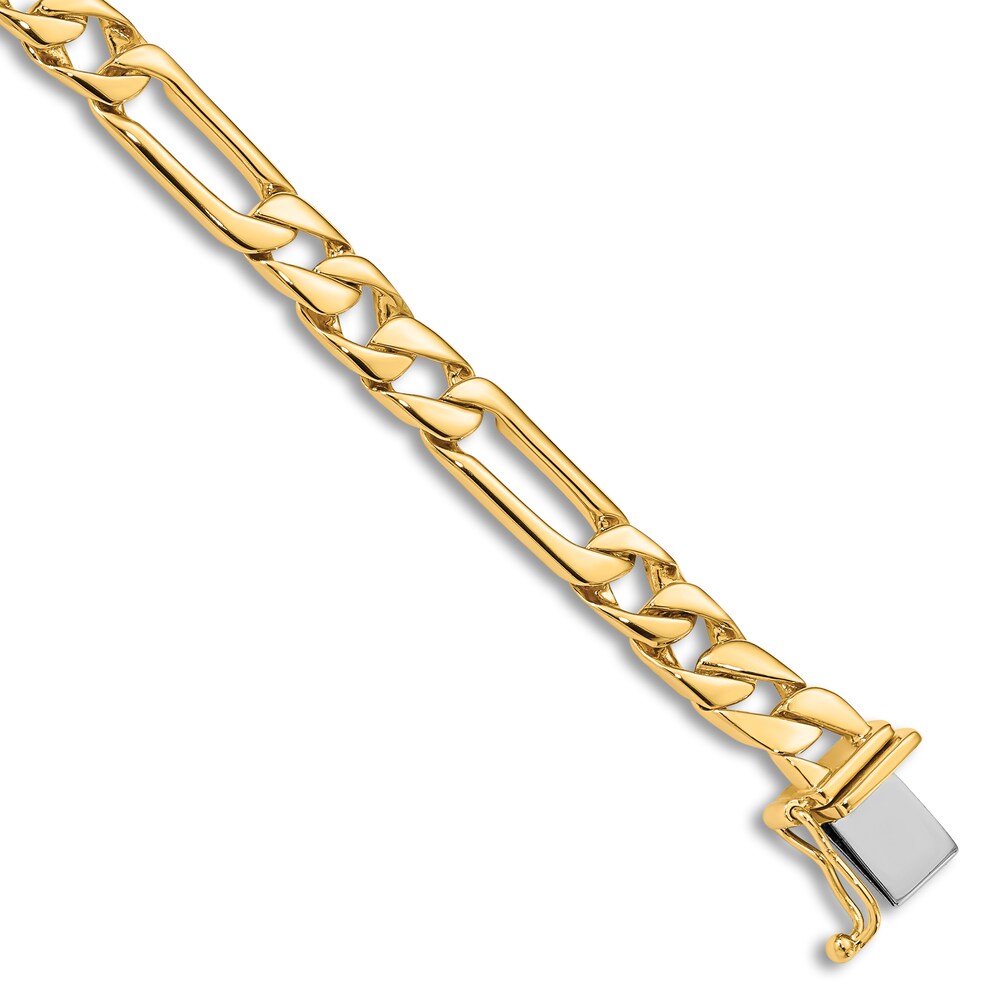 Men's High-Polish Figaro Link Bracelet 14K Yellow Gold 8" cuhp9kXy Men's High-Polish Figaro Link Bracelet 14K Yellow Gold 8" cuhp9kXy