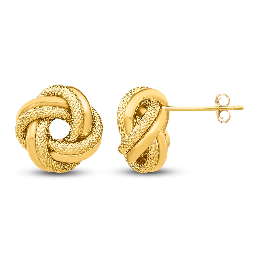 Textured Love Knot Earrings 14K Yellow Gold cvyA4VQA Textured Love Knot Earrings 14K Yellow Gold cvyA4VQA