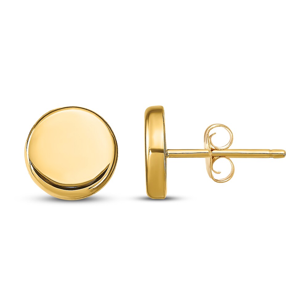Button Disc Stud Earrings 14K Yellow Gold d9H4rK9i Button Disc Stud Earrings 14K Yellow Gold d9H4rK9i