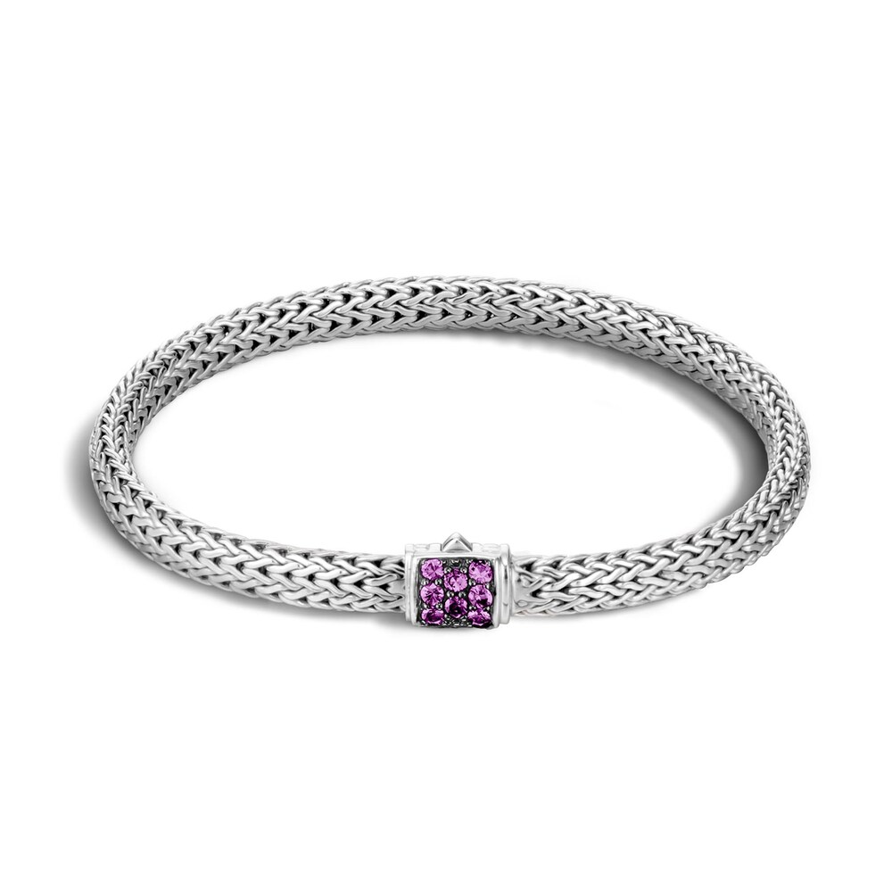 John Hardy Classic Chain 5MM Bracelet in Silver with Gemstone, Large dVXjLaDs John Hardy Classic Chain 5MM Bracelet in Silver with Gemstone, Large dVXjLaDs