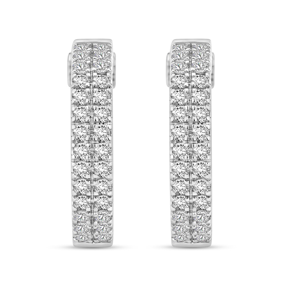 Diamond Double Hoop Earrings 5 ct tw Round 18K White Gold dXCkhmwW Diamond Double Hoop Earrings 5 ct tw Round 18K White Gold dXCkhmwW