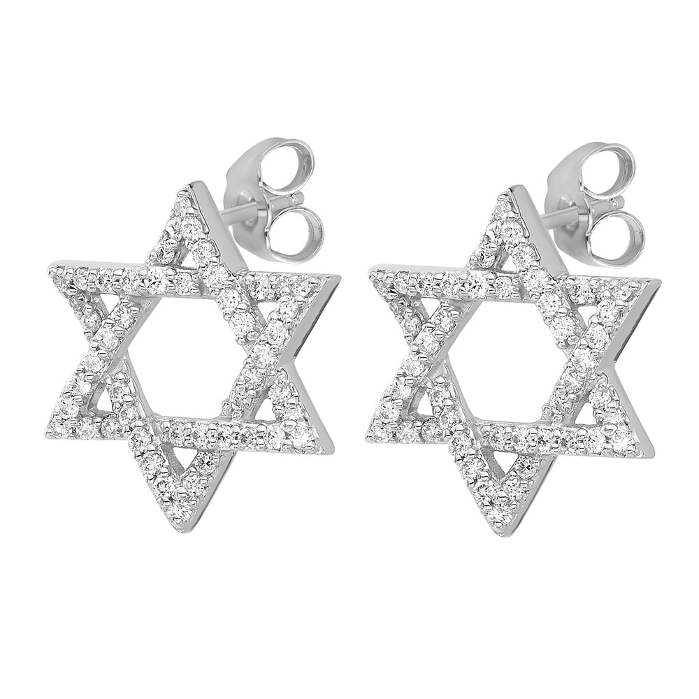 Diamond Star of David Stud Earrings 3/8 ct tw Round 14K White Gold dbHFQC5H Diamond Star of David Stud Earrings 3/8 ct tw Round 14K White Gold dbHFQC5H