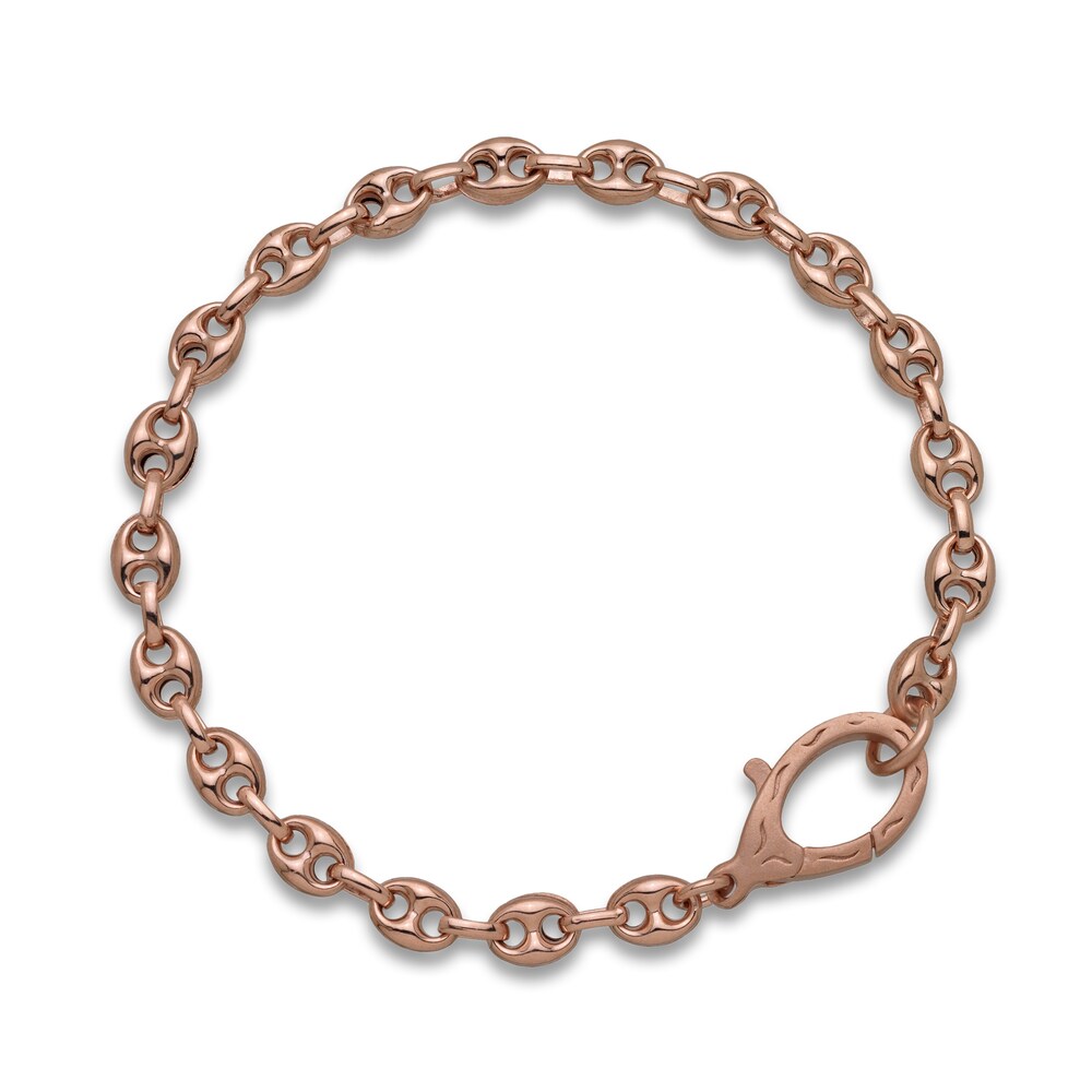Marco Dal Maso Ulysses Men's Marine Link Bracelet Sterling Silver/18K Rose Gold-Plated 8" dtDySCXu Marco Dal Maso Ulysses Men's Marine Link Bracelet Sterling Silver/18K Rose Gold-Plated 8" dtDySCXu