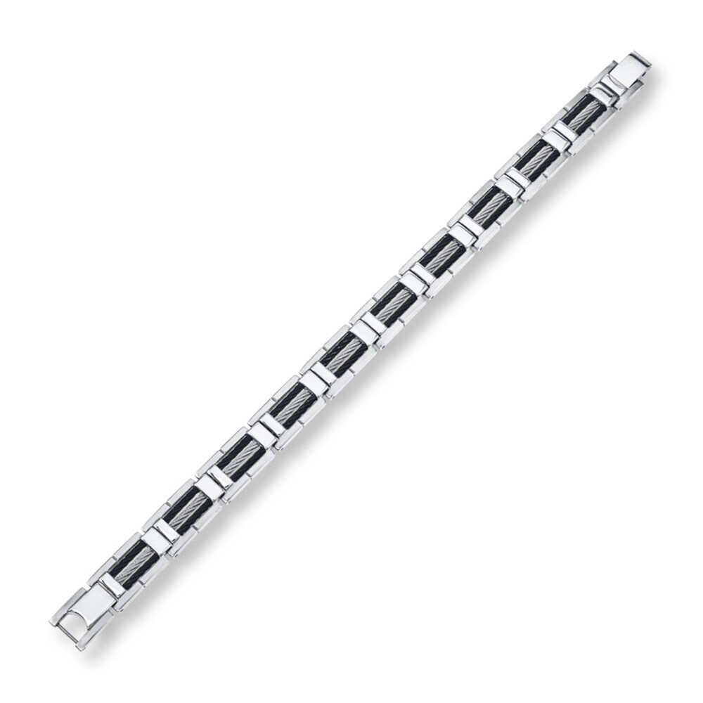 Men\'s Bracelet Stainless Steel 8.75\" Length dtf63J0i Men\'s Bracelet Stainless Steel 8.75\" Length dtf63J0i