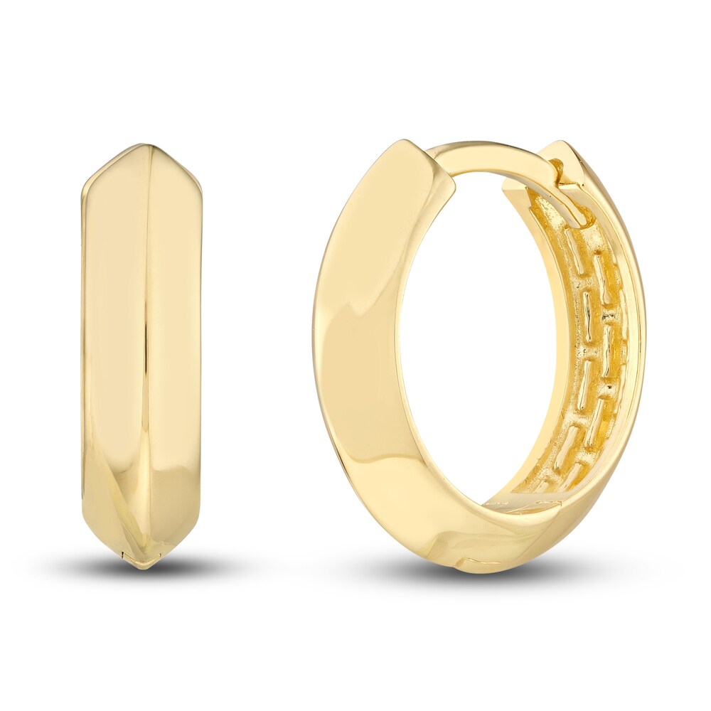 Knife Edge Huggie Earrings 14K Yellow Gold e7PbajYx Knife Edge Huggie Earrings 14K Yellow Gold e7PbajYx