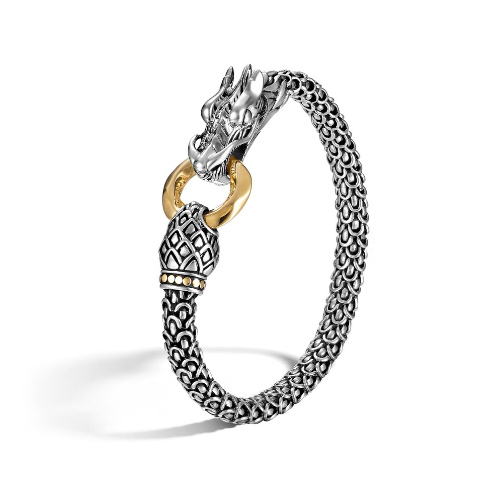 John Hardy Legends Naga 6MM Station Bracelet in Silver and 18K Gold, Small eD9xT0zg