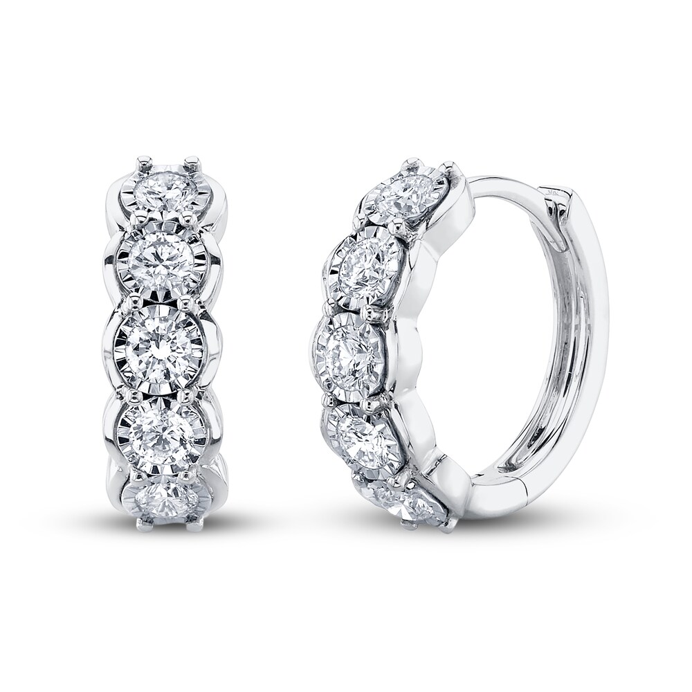 Shy Creation Diamond Huggie Earrings 1/2 ct tw Round 14K White Gold SC55022787 eQxrFv7J Shy Creation Diamond Huggie Earrings 1/2 ct tw Round 14K White Gold SC55022787 eQxrFv7J