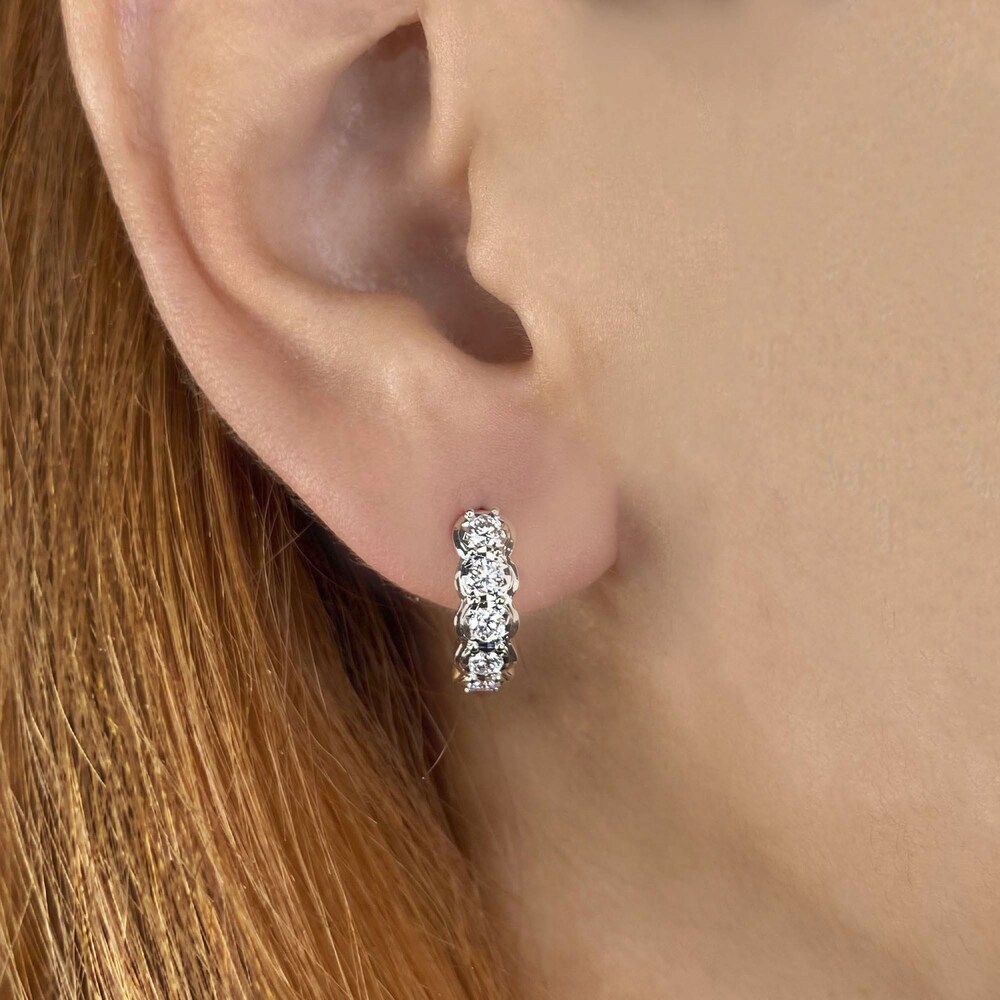 Shy Creation Diamond Huggie Earrings 1/2 ct tw Round 14K White Gold SC55022787 eQxrFv7J Shy Creation Diamond Huggie Earrings 1/2 ct tw Round 14K White Gold SC55022787 eQxrFv7J
