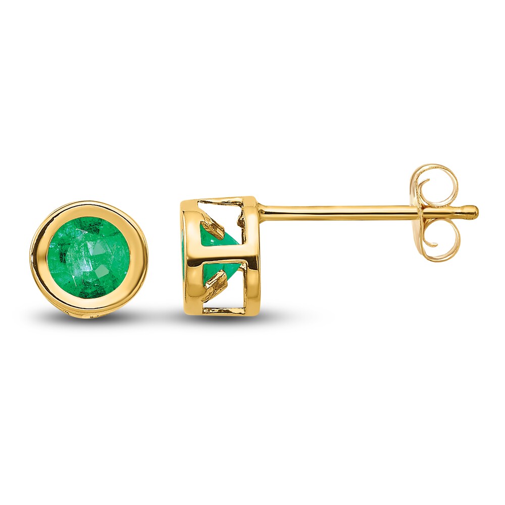 Natural Emerald Earrings 14K Yellow Gold eWA91lUi Natural Emerald Earrings 14K Yellow Gold eWA91lUi
