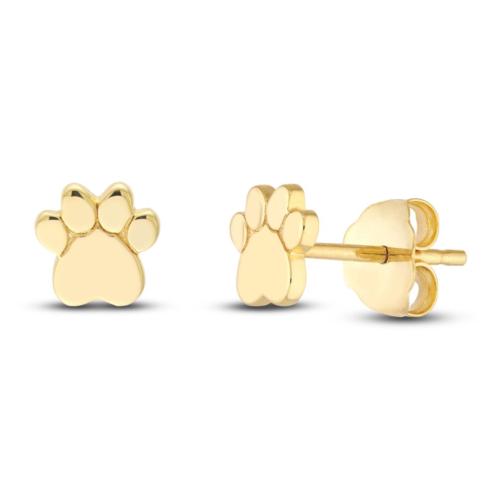 Dog Paw Stud Earrings 14K Yellow Gold eZZRjbM6 Dog Paw Stud Earrings 14K Yellow Gold eZZRjbM6