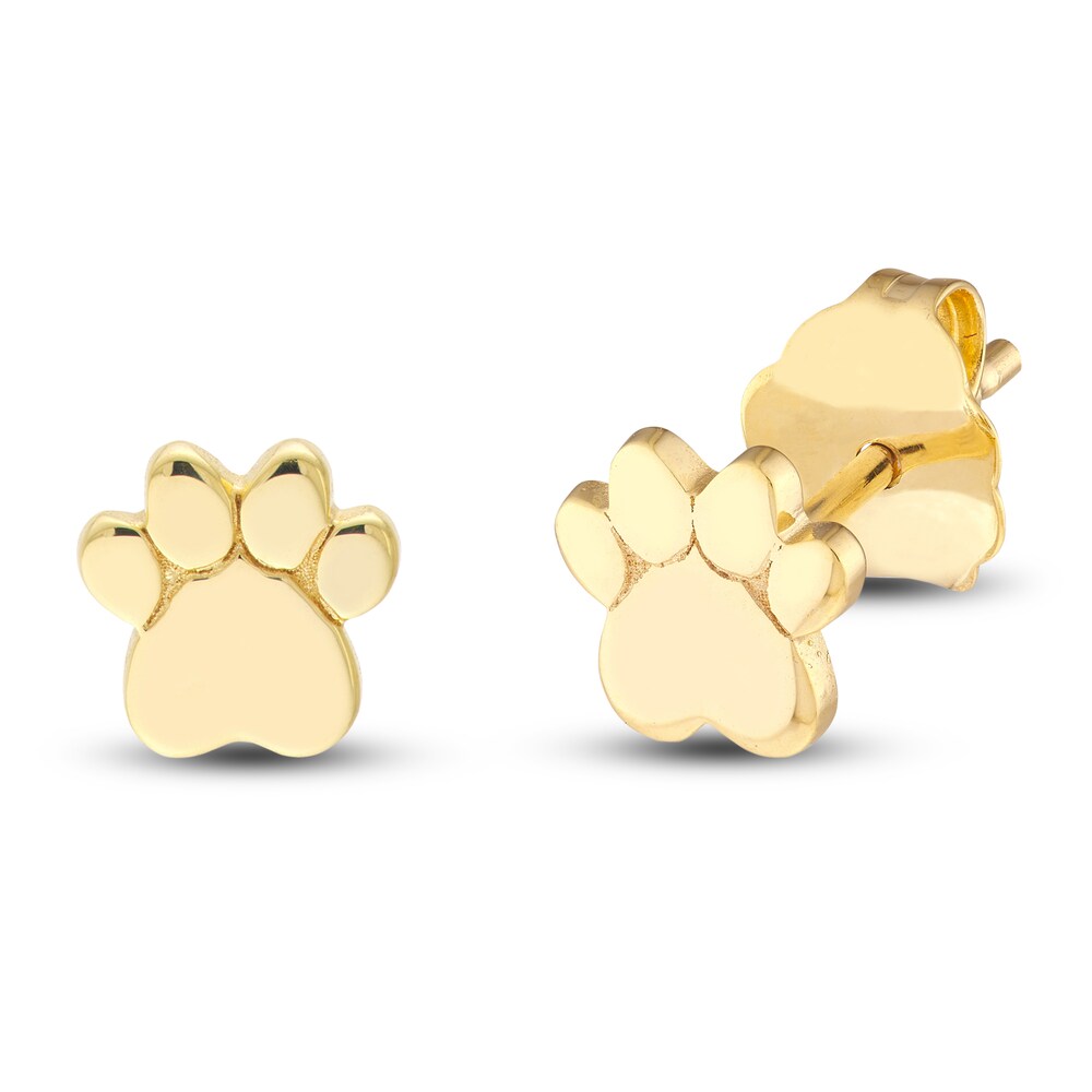 Dog Paw Stud Earrings 14K Yellow Gold eZZRjbM6 Dog Paw Stud Earrings 14K Yellow Gold eZZRjbM6