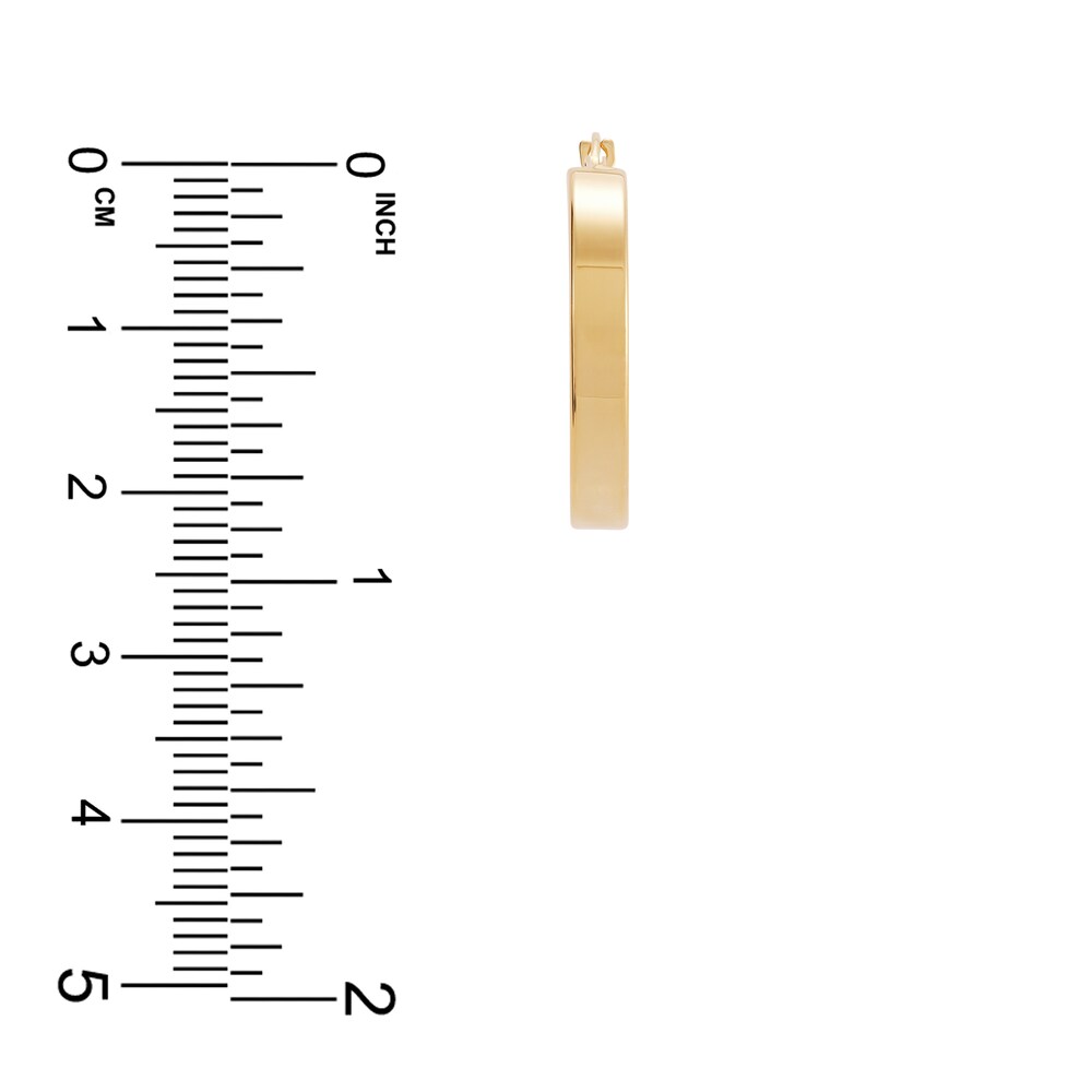 Hollow Hoop Earrings 10K Yellow Gold egEkuBZZ