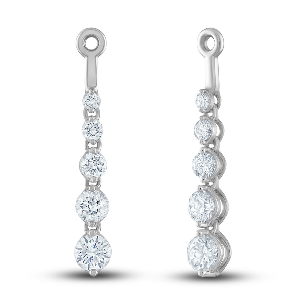 Diamond Dangle Earring Jackets 3/4 ct tw Round 14K White Gold egVAfIPy Diamond Dangle Earring Jackets 3/4 ct tw Round 14K White Gold egVAfIPy