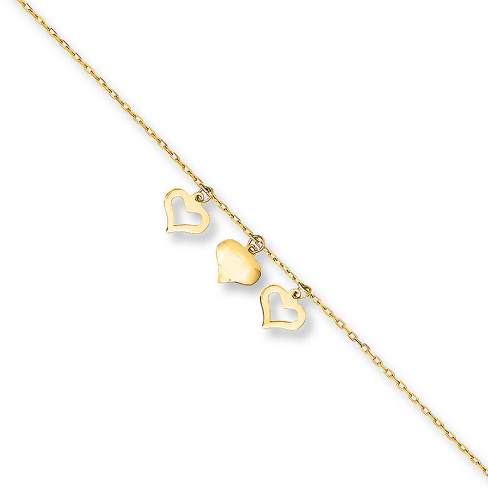 Heart Charm Anklet 14K Yellow Gold egi0NYVQ Heart Charm Anklet 14K Yellow Gold egi0NYVQ