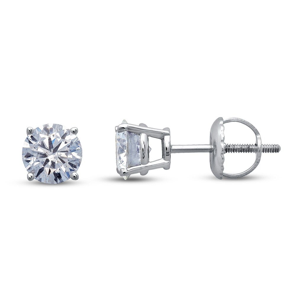 Diamond Solitaire Earrings 1-1/4 ct tw Round 14K White Gold (I1/I) el7yi8wH Diamond Solitaire Earrings 1-1/4 ct tw Round 14K White Gold (I1/I) el7yi8wH