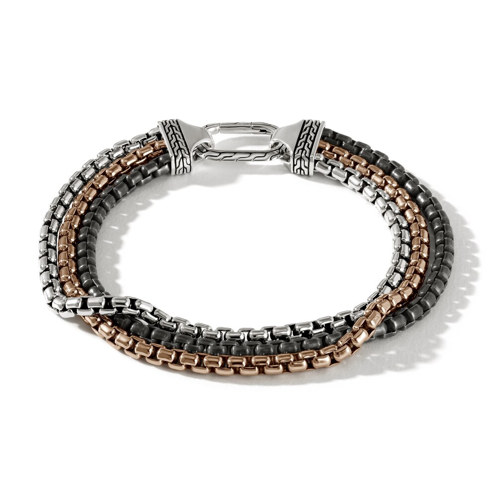 John Hardy Classic Chain Bracelet Bronze/Sterling Silver - Extra Large fDape2E5