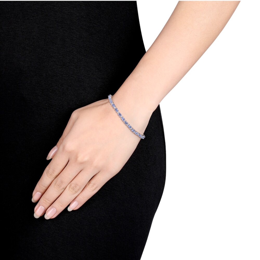 Tanzanite Bracelet White Topaz Sterling Silver fJcmc6Ts Tanzanite Bracelet White Topaz Sterling Silver fJcmc6Ts