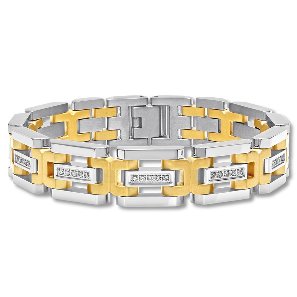 Men's Link Bracelet 1/2 ct tw Diamonds Stainless Steel 8.25" fNfc8rhq Men's Link Bracelet 1/2 ct tw Diamonds Stainless Steel 8.25" fNfc8rhq