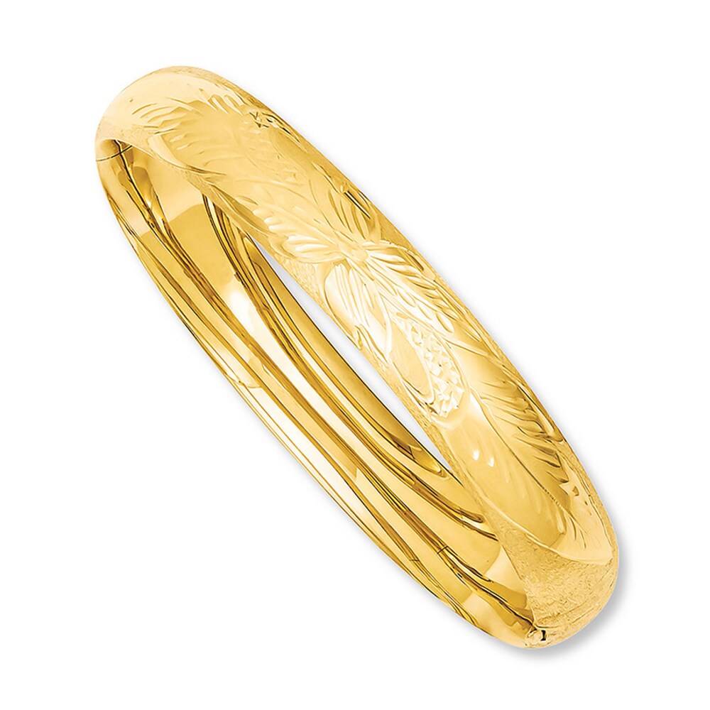 Floral Bangle Bracelet 14K Yellow Gold fTxiItnW Floral Bangle Bracelet 14K Yellow Gold fTxiItnW