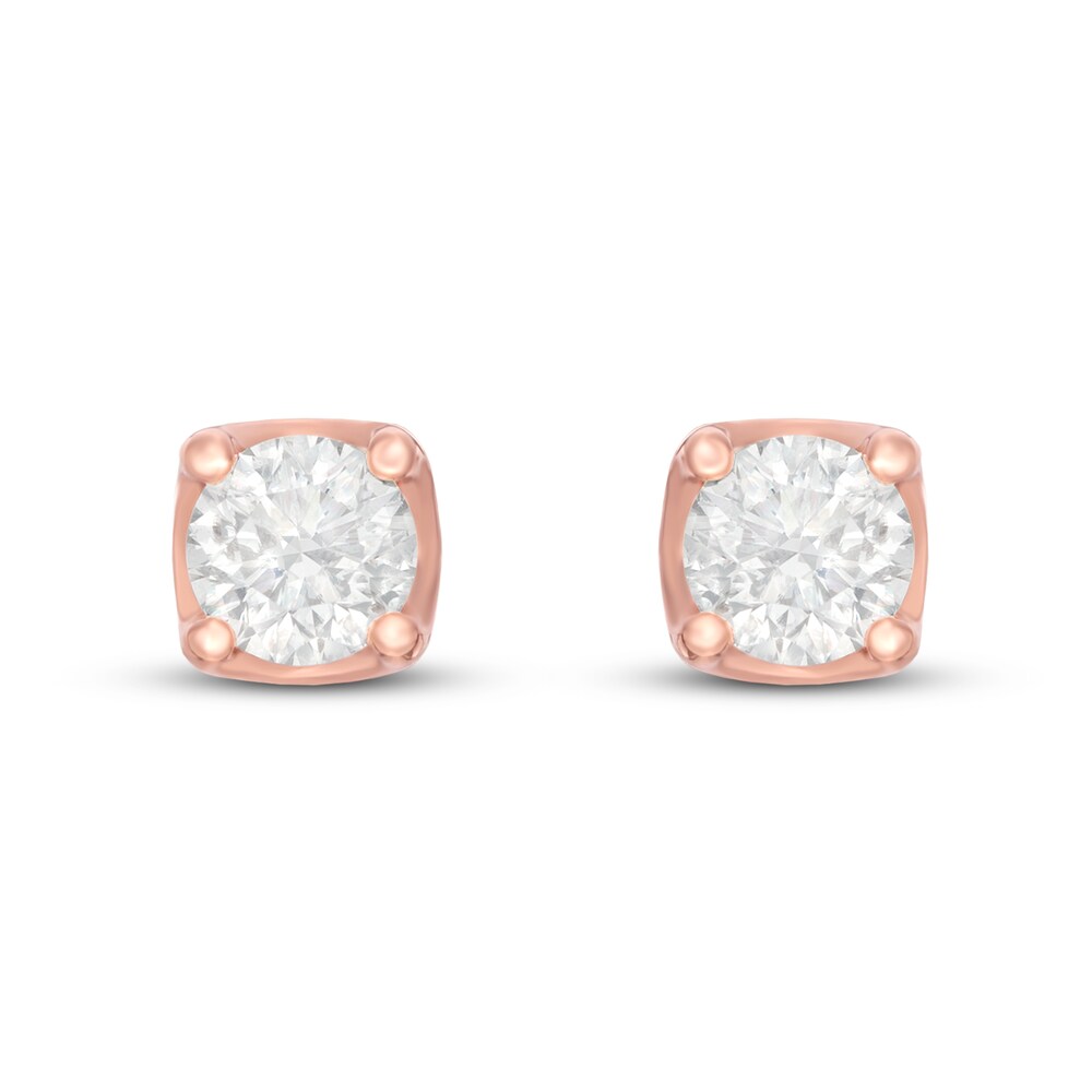 THE LEO First Light Diamond Solitaire Earrings 1/2 ct tw 14K Rose Gold (I1/I) fW4TOk4r