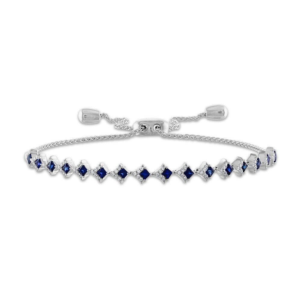 Vera Wang WISH Diamond & Blue Sapphire Bolo Bracelet 1/5 ct tw Round 10K White Gold fcBxAsuE Vera Wang WISH Diamond & Blue Sapphire Bolo Bracelet 1/5 ct tw Round 10K White Gold fcBxAsuE