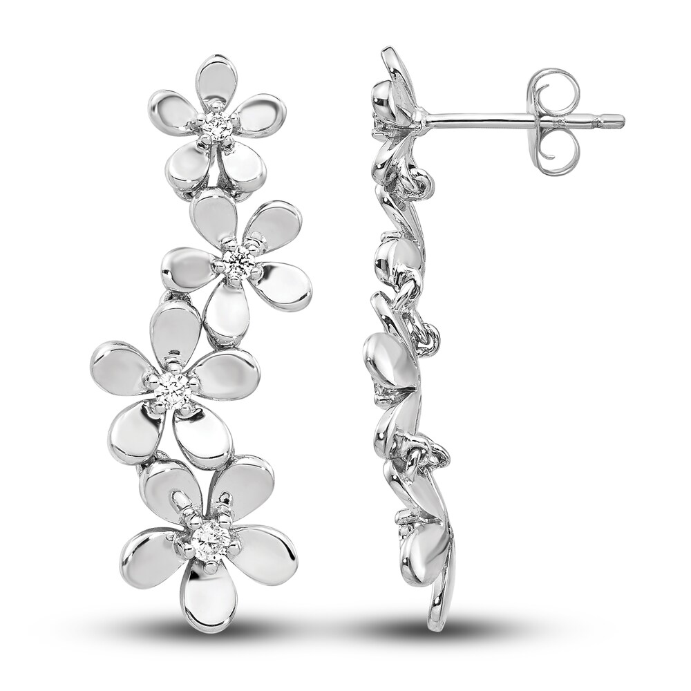 Diamond Earrings 1/5 ct tw Round 14K White Gold fmhGHJBg Diamond Earrings 1/5 ct tw Round 14K White Gold fmhGHJBg