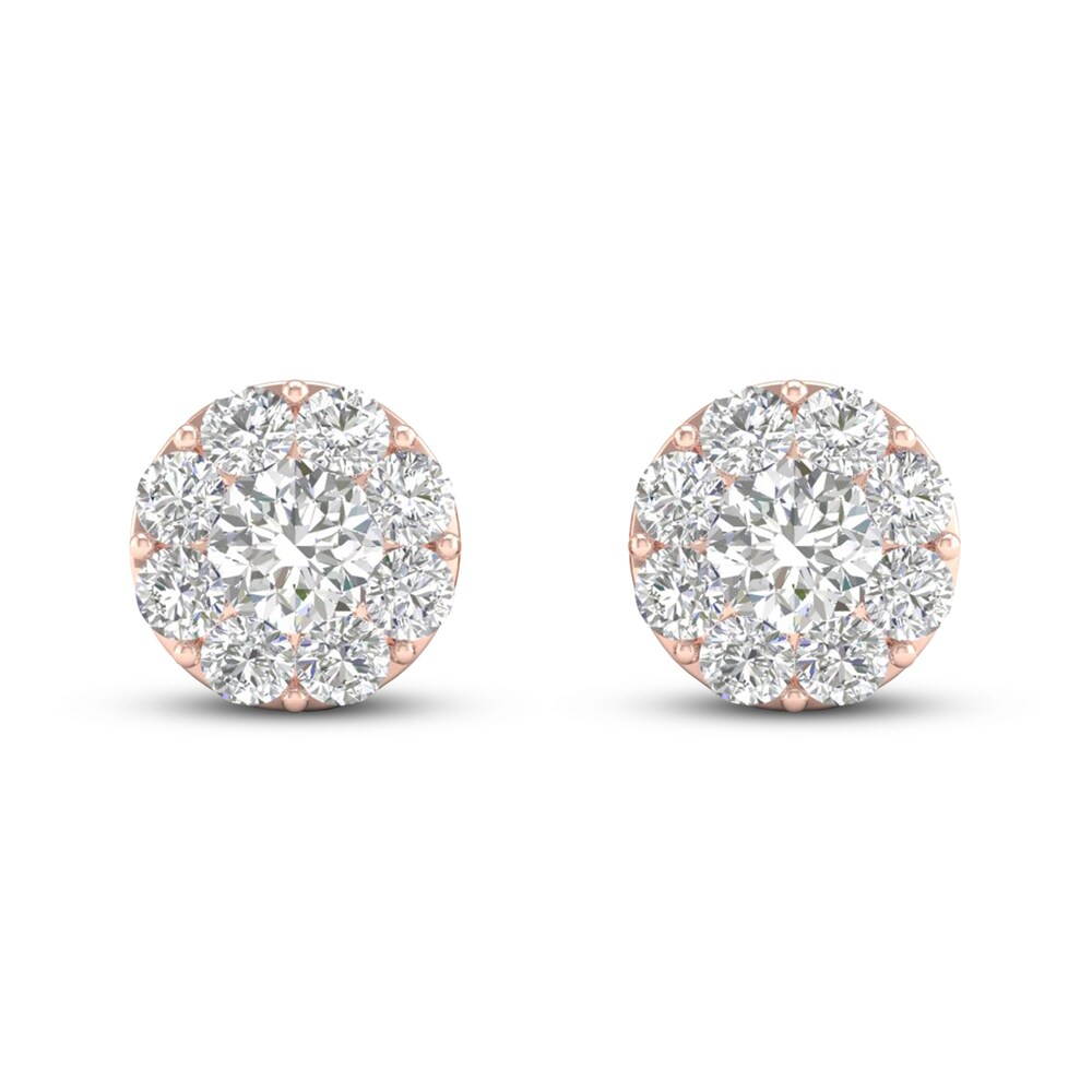 Diamond Stud Earrings 1 1/2 ct tw Round 14K Rose Gold fpxp0qYy Diamond Stud Earrings 1 1/2 ct tw Round 14K Rose Gold fpxp0qYy