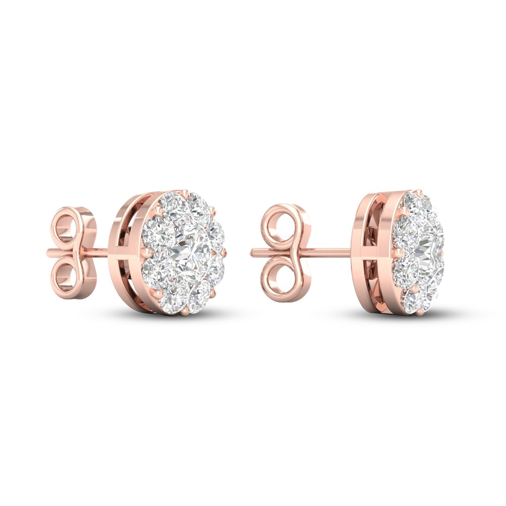 Diamond Stud Earrings 1 1/2 ct tw Round 14K Rose Gold fpxp0qYy Diamond Stud Earrings 1 1/2 ct tw Round 14K Rose Gold fpxp0qYy